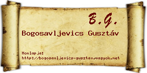 Bogosavljevics Gusztáv névjegykártya